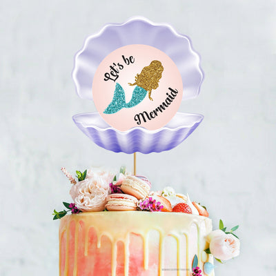 Mermaid Birthday Party Cake Toppers