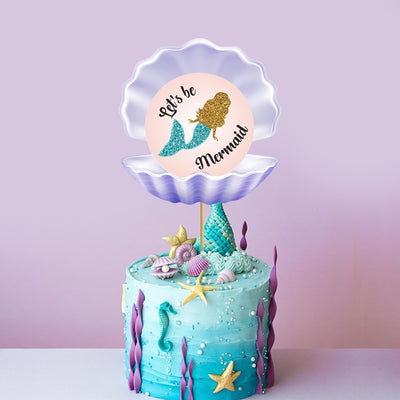 Mermaid Birthday Party Cake Toppers