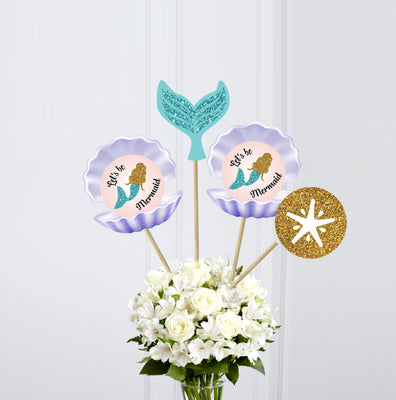 Mermaid Birthday Party Centerpiece Decoration for Tables
