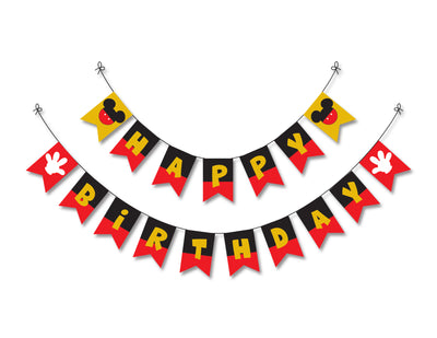 Mickey Mouse Birthday Decorations | Mickey Mouse Birthday Banner