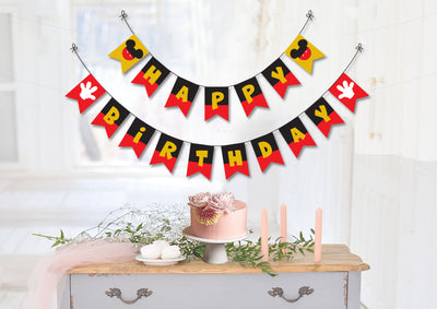 Mickey Mouse Birthday Decorations | Mickey Mouse Birthday Banner