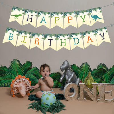 Dinosaur Themed Birthday Decoration |Dinosaur Birthday Banner Boy