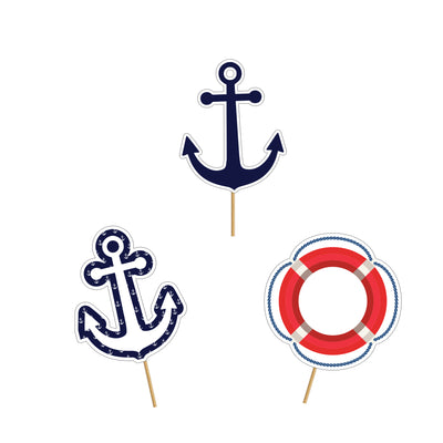 Nautical Birthday Party Decorations | Birthday Cupcake Toppers Boy