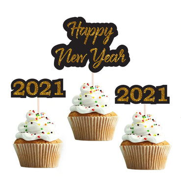 Ideas for New Year Party | New Year Cupcake Toppers