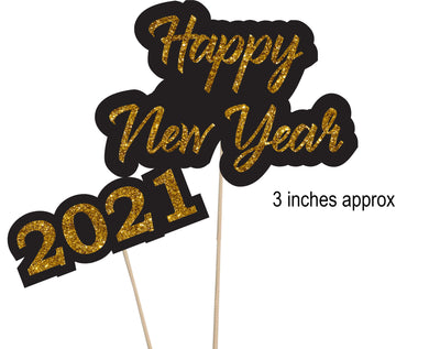 Ideas for New Year Party | New Year Cupcake Toppers