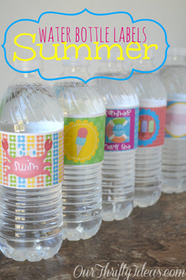 Summer Party Water Bottle Labels | Summer Party Ideas