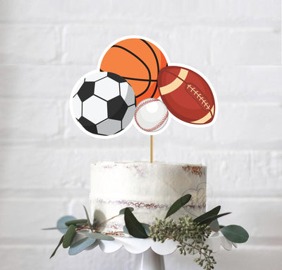 Sports Theme Baby Shower Party Decors | Sports Party Cake Toppers