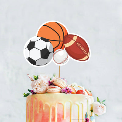 Sports Theme Baby Shower Party Decors | Sports Party Cake Toppers