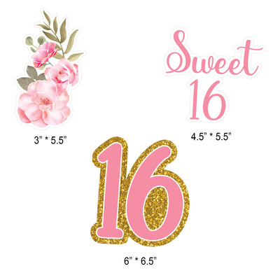 16th Birthday Party Table Decorations | Sweet 16th Happy Birthday Centerpieces