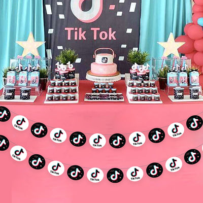 Tik Tok Theme Birthday Party Garland Decorations | Tik Tok Garland