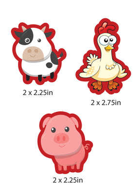 Farm Birthday Party Decor  | Happy Birthday Cupcake Topper