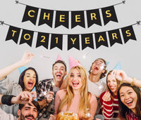 Party Supplies for Birthday - Happy 21st Banner