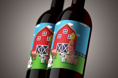 Birthday Wine Bottle Decorations | Farm Birthday Theme Wine Bottles