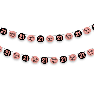 21st Theme Happy Birthday Party Decorations | 21st Birthday Themed Garlands