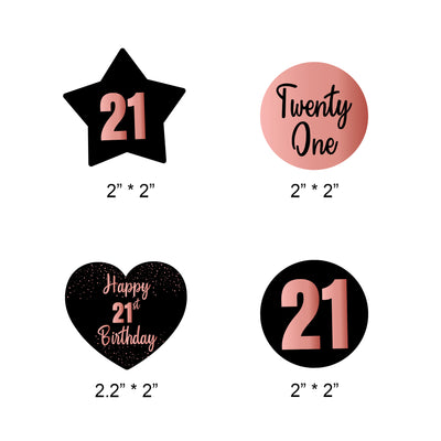 21st Birthday Cupcake Topper Decorations | 21st Theme Birthday Cake Decor Ideas