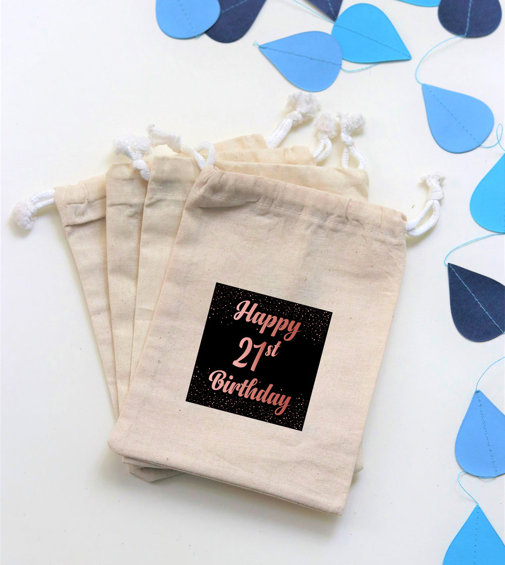 21st Birthday Favor Bags  21st Birthday Party Return Gift Candy Bags –  partiesandsupplies