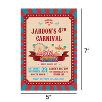 Circus Birthday Party Supplies |  Carnival Birthday Invitations