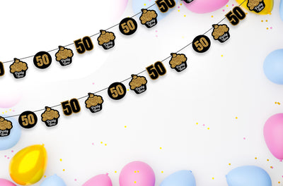 50th Birthday Theme Party Supplies | Happy Birthday Party Garland Decorations