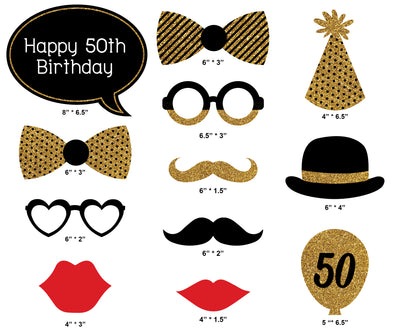 Birthday Theme Party Photoprop | 50th Bithday Party Decors