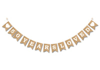 Party Favor Ideas for 50th Birthday - Burlap Banner