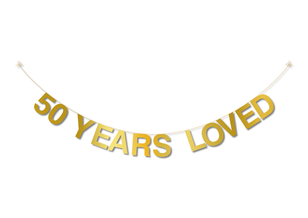 Party Theme for 50th Birthday - Gold Banner