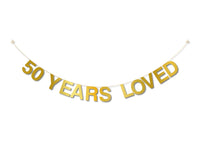 Party Theme for 50th Birthday - Gold Banner
