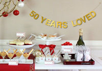 Party Theme for 50th Birthday - Gold Banner