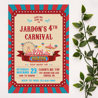 Circus Birthday Party Supplies |  Carnival Birthday Invitations