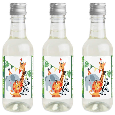 Safari Baby Shower Mini Wine Label