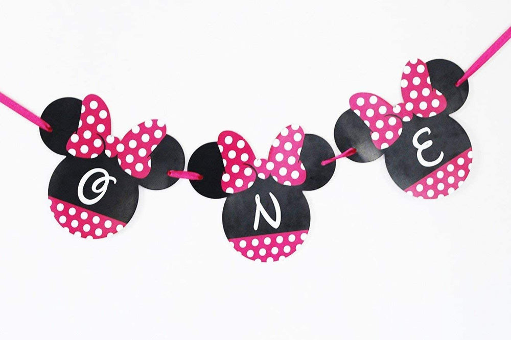 Minnie Mouse Birthday Party High Chair Banner