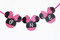 Minnie Mouse Birthday Party High Chair Banner