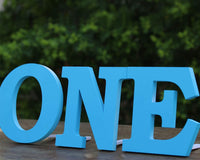 Wooden Standing Letters | First Birthday Decoration