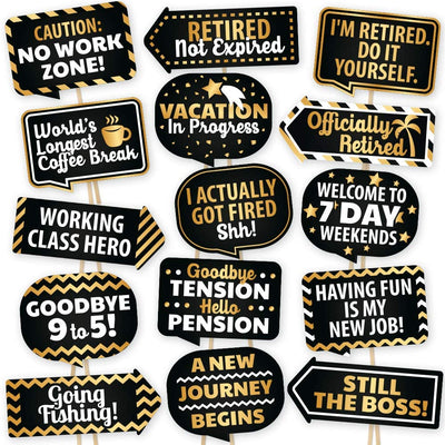 Retirement Photo Booth Props | Retirement Party Decoration