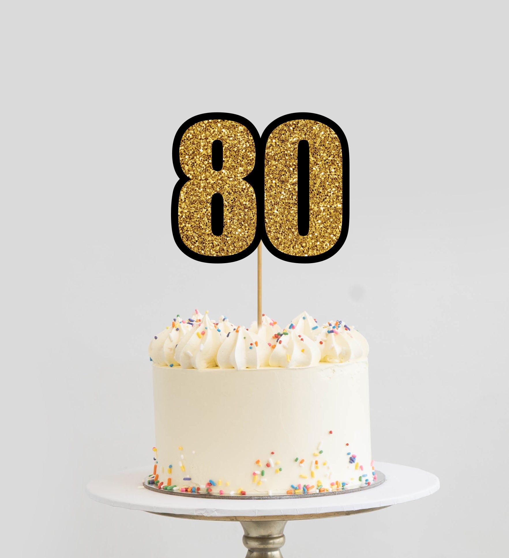 80th Birthday Party Cake Decorations