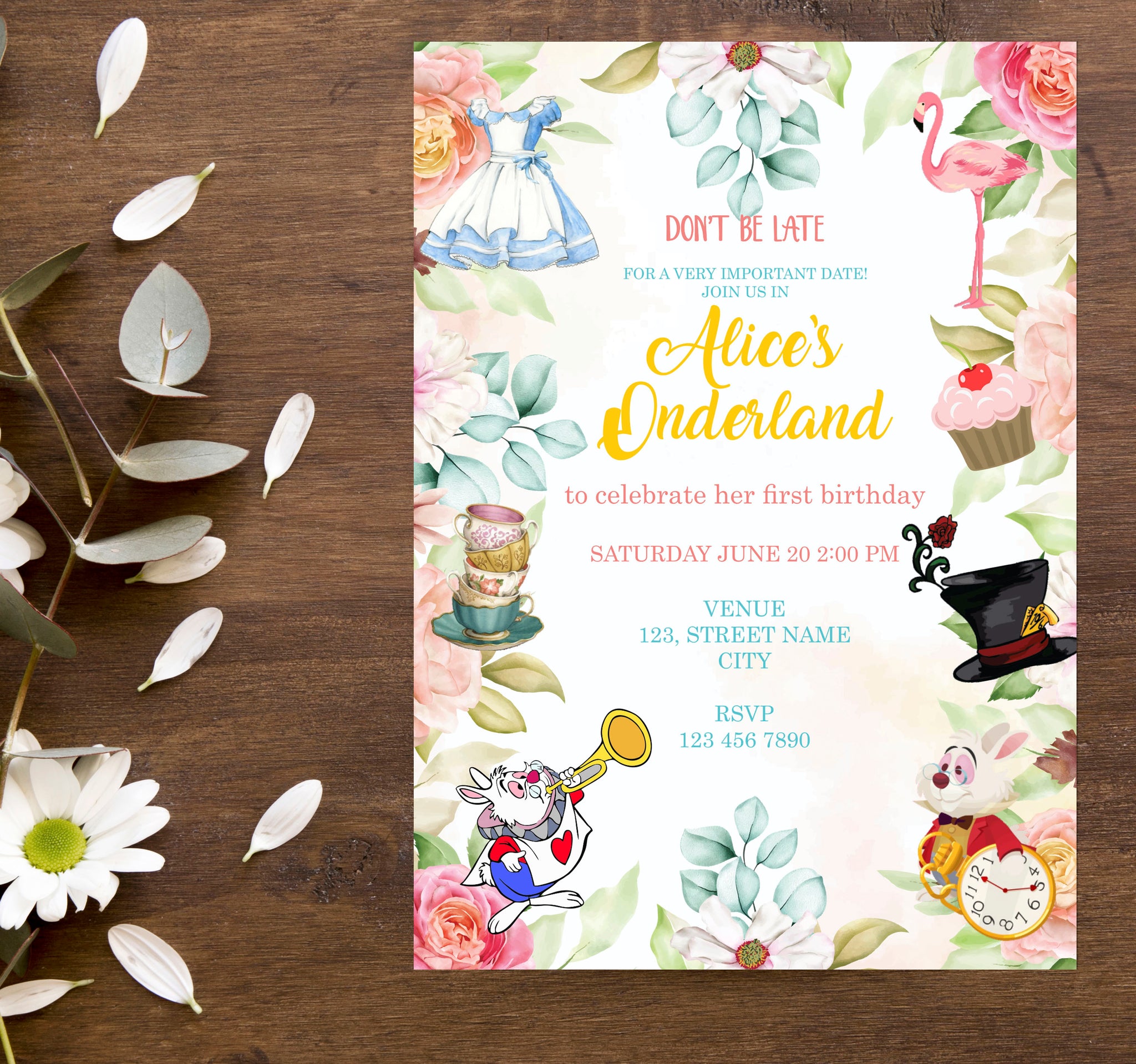 Alice in Wonderland Invitation | Alice in Wonderland Decoration