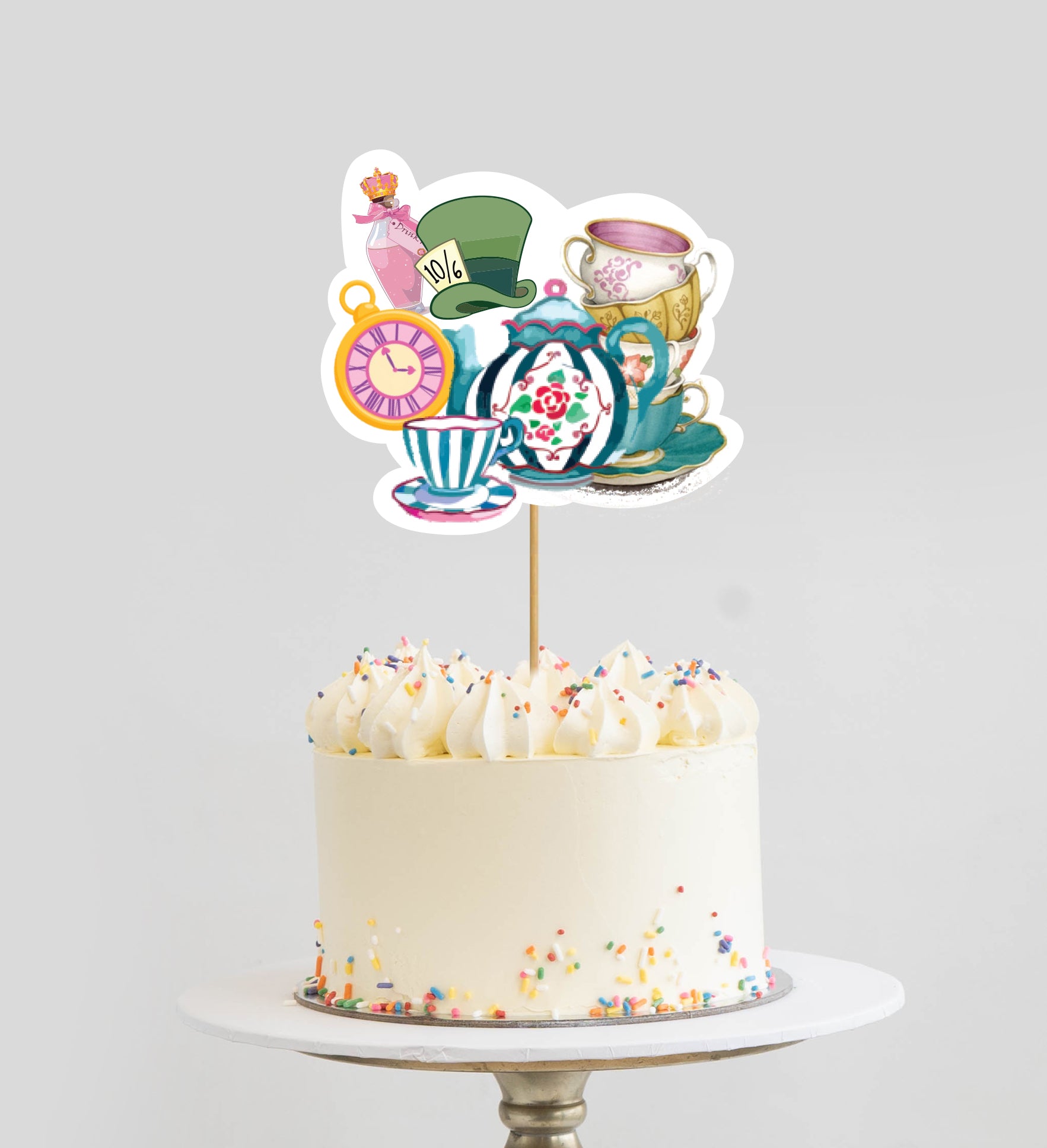 Alice in Wonderland Cake Topper/ Alice Cake Topper/wonderland Cake