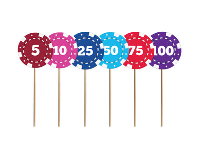 Casino Birthday Party Cake Topper | Casino Birthday Party Theme