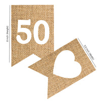 Party Favor Ideas for 50th Birthday - Burlap Banner