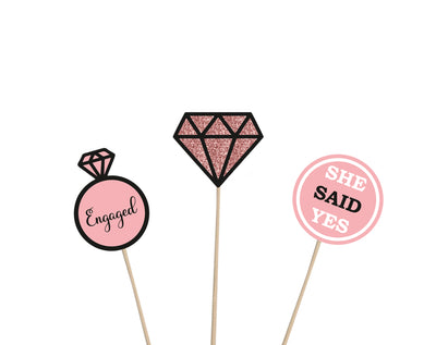 Engagement Cupcake Toppers | Engagement Party Decor