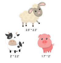 Farm Animal Theme Party Decor  | Boy Baby Shower Cupcake Toppers