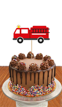 Fire Truck Birthday Cake Topper | Fire Truck Birthday Party Theme