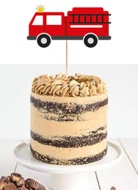 Fire Truck Birthday Cake Topper | Fire Truck Birthday Party Theme