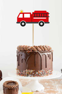 Fire Truck Birthday Cake Topper | Fire Truck Birthday Party Theme