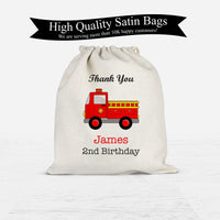 Fire Truck Birthday theme favors | Fire Truck Birthday gift bags