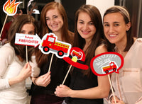 Fire Truck Birthday Photo Props | Birthday Party Theme Decorations