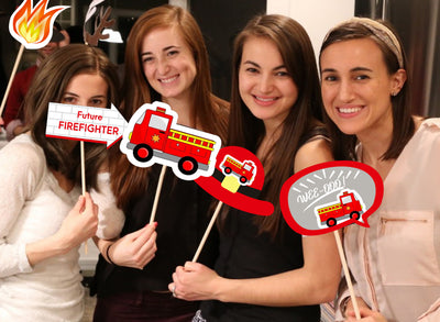 Fire Truck Birthday Photo Props | Birthday Party Theme Decorations