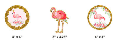 Flamingo Theme Baby Shower Cupcake Toppers | Girl Baby Shower Decorations