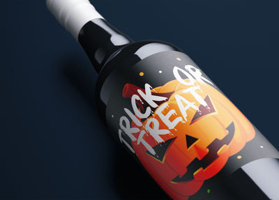 halloween wine labels