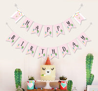 Llama Birthday Banner Party Supplies