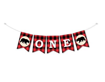 Lumberjack Birthday Party Theme | Lumberjack 1st Birthday Banner